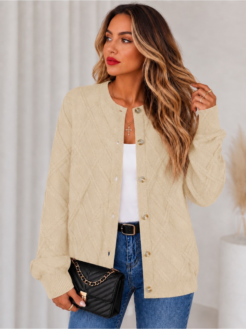 Lazysmile Cozy Sweaters for Women 2026 Trendy Button up Cardigans
